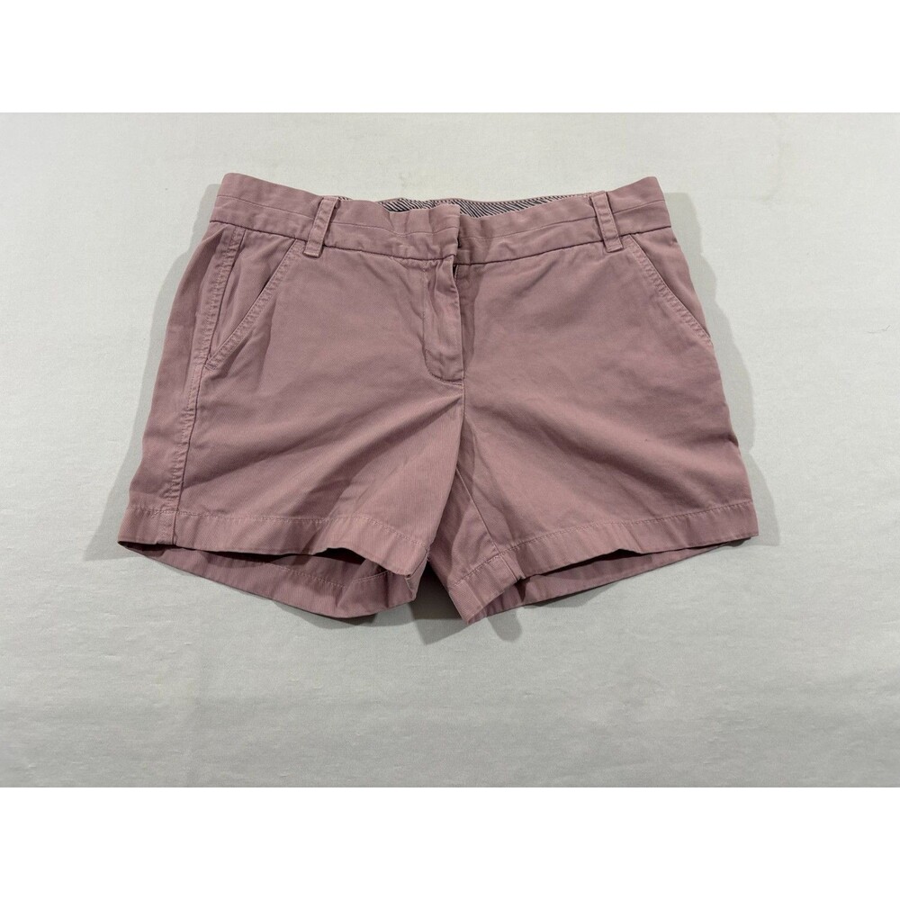 J. Crew Chino Shorts Womens Pale Pink 5" Cotton Casual Preppy Resort Cute Sz 4